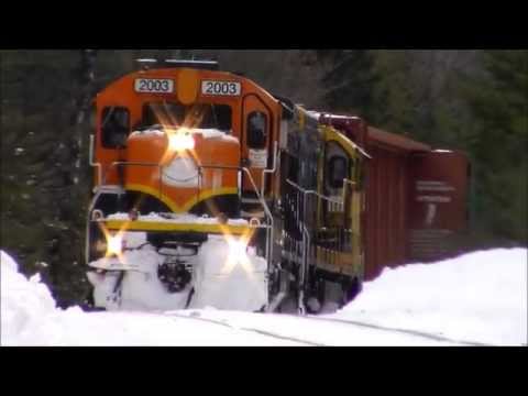 Central Maine & Quebec Railway Chase - Lagrange, ME to Brownville, ME - 2/7/2015