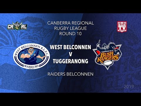 2019 Canberra Region RL - Round 10 - West Belconnen Warriors v Tuggeranong Bushrangers