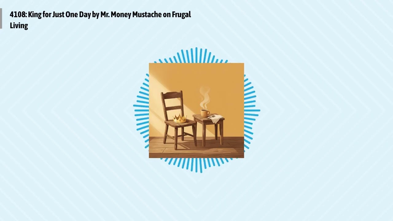 4108: King for Just One Day by Mr. Money Mustache on Frugal Living | Optimal Living Daily:...