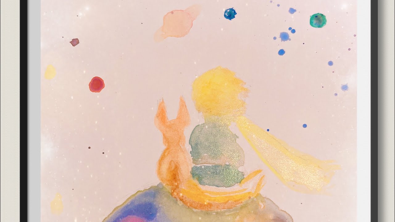 How to Draw The Little Prince (Le Petit Prince)Stress Relief Artwork (Original France Theme Music)