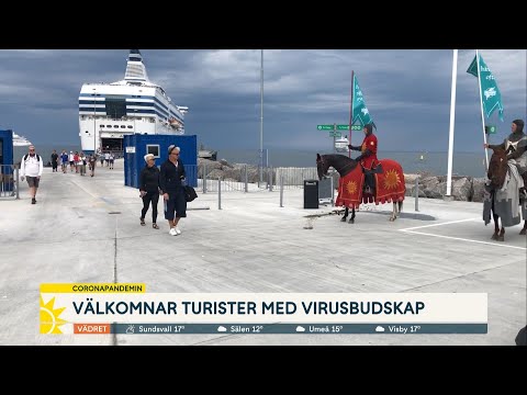 Riddarna ska få folk att hålla avstånd på Gotland - Nyhetsmorgon (TV4)