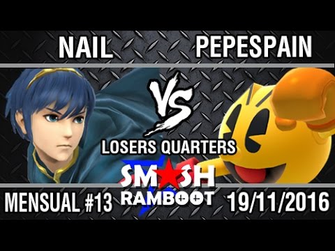 [SmashxRamboot #13] Nail (Marth) Vs. PEPESPAIN (Pac-Man) Losers Quarters