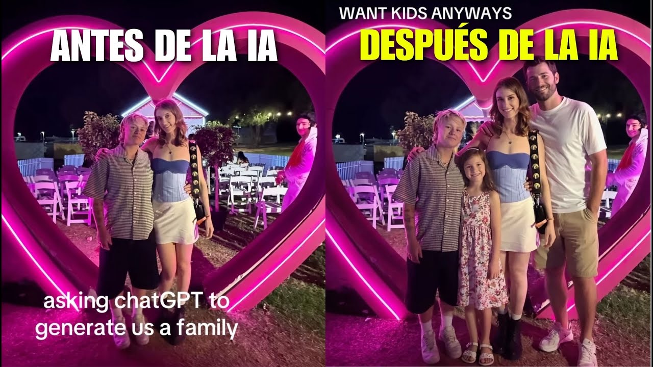 UNA PAREJA de CHICAS le pide a LA IA que LES CREE UNA FAMILIA PERFECTA y les pone a UN HOMBRE