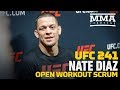 UFC 241: Nate Diaz Open Workout Media Scrum - MMA Fighting