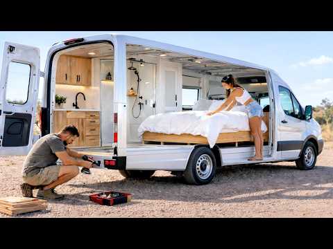 Man Turned Brand New Van into a Luxury Camper | Start to Finish Build by @buildersblueprint