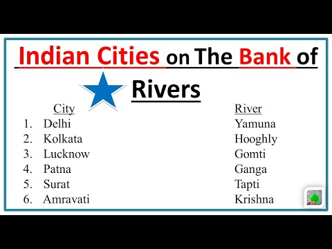 Indian Cities on the Bank of Rivers/ Indian geography / River City / SSC Railway Bank