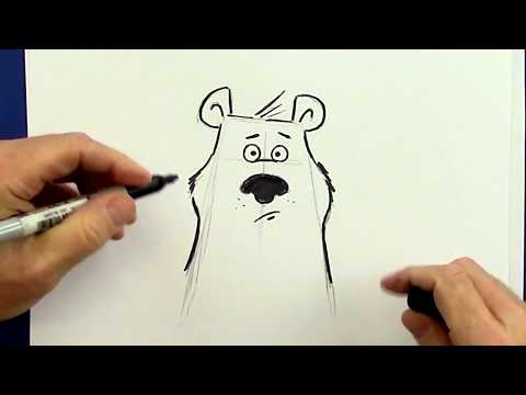How to Draw an Easy Cartoon Bear - for Beginners!