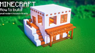 Minecraft : How to build a Small modern house in Acacia | 4K Minecraft Base Tutorial