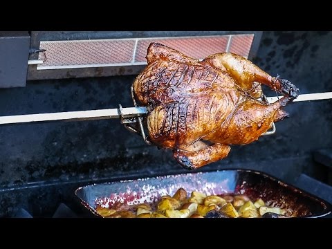 How To Rotisserie Duck With Drip Pan Potatoes