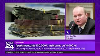 La cât ar putea ajunge euro dacă România va fi retrogradată. Avertismentul lui Cristian Păun