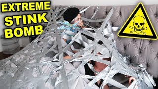 DUCT TAPE PRANK GONE WRONG!! ⚠️🤢(EXTREME STINK BOMB)