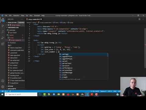 Bài 6 02 Tạo mảng e những dữ liệu có thể lưu vào mảng