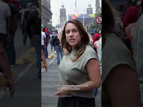 Protesters at a teachers rally in Mexico clash with police ahead of the 2026 World Cup | AJ #shorts