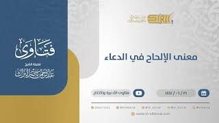 معنى الإلحاح في الدعاء - الشيخ عبدالرحمن البراك (11436) image