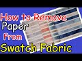 How To Remove Paper From Sample Swatch Fabric Experimenting With Upholstery Sample Fabric