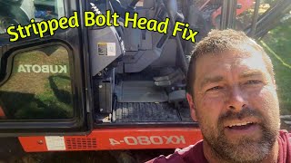 How to Fix Stripped Roller Bolts | Mini Excavator Tutorial