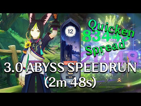 Tighnari C6 R5 3.0 Spiral Abyss Floor 12 in 2m 48s Continuous Speedrun