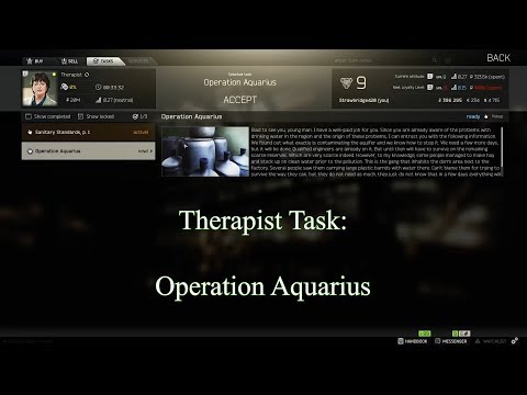 Escape From Tarkov 2018  ~  Therapist Task  ~  Operation Aquarius  ~  JJames.Info