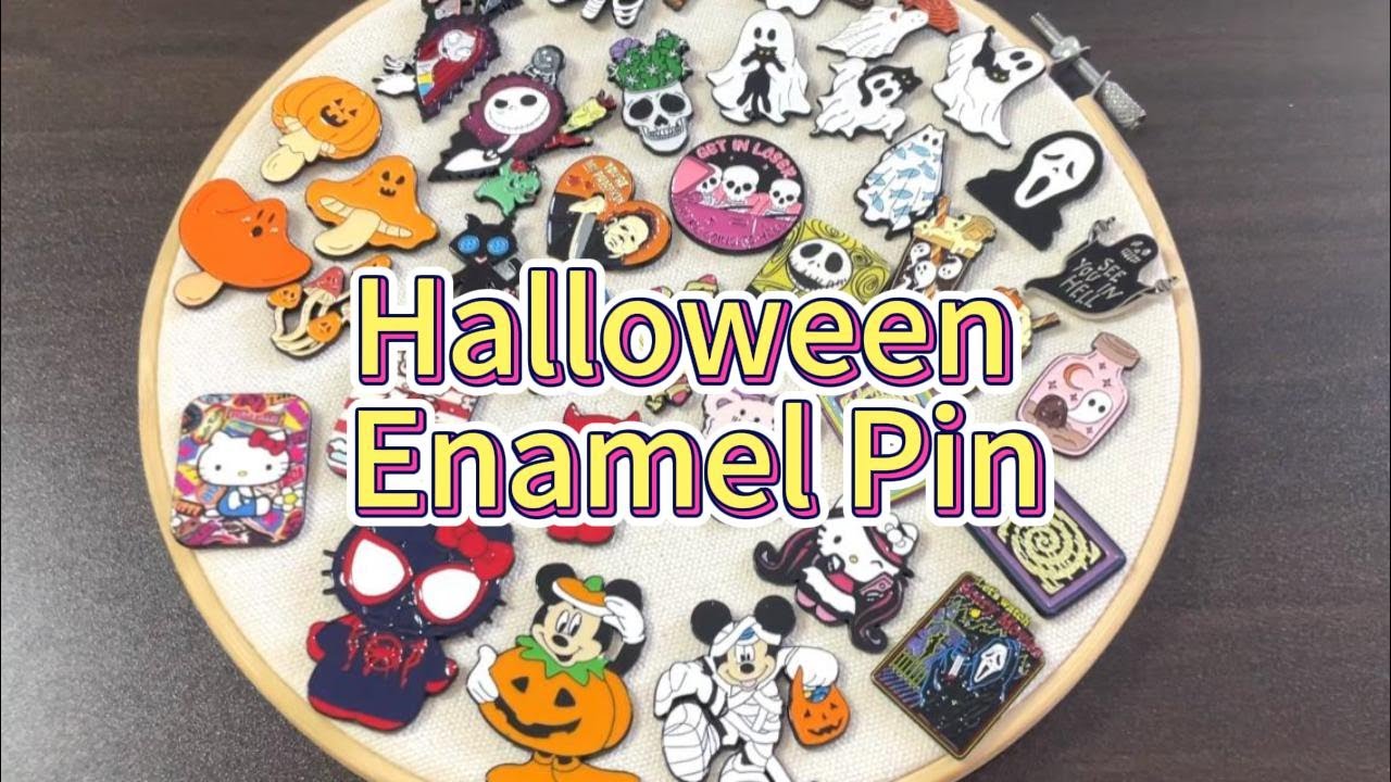 Halloween horror enamel pin