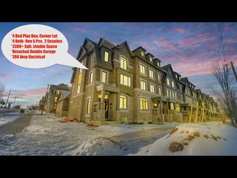 1 Selfridgeway- 4 Bed plus den, 4 Bath FREEHOLD Townhouse in Downtown Whitby