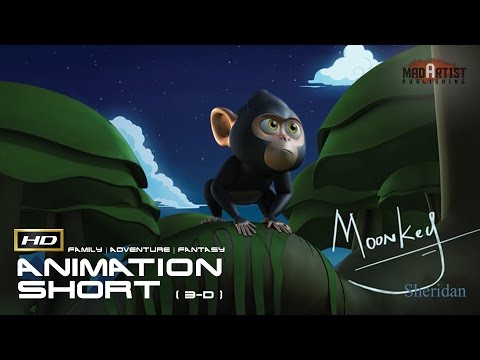 CGI 3D Animated Short Film "MOONKEY" Super Cute Animation by Gene Xu & Sheridan