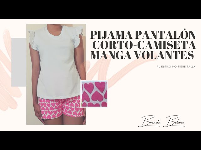 Vídeo relacionado con Bresdk Pijama Mujer Verano Algodón Camiseta Manga Corta y Pantalón Corto Corazones Estampado Ropa de Dormir de Dos Piezas Cómodo y Suave Azul S
