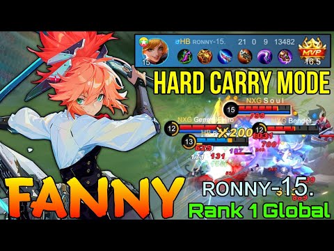 21 Kills Fanny Hard Carry Gameplay - Top 1 Global Fanny by ʀᴏɴɴʏ-15. - Mobile Legends