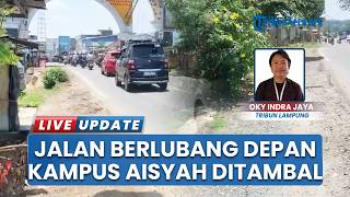Kebut Perbaikan Jalan Jelang Lebaran, Lubang di Jalinbar Pringsewu Lampung Mulai Ditambal