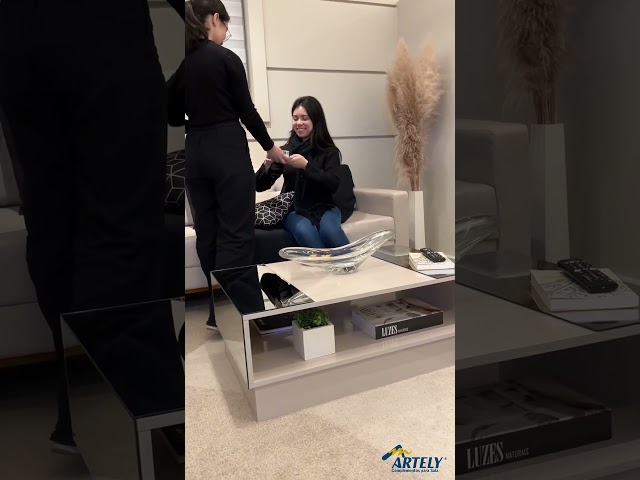 Mesa de Centro Detroit com Espelho Pinho - Artely