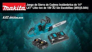 MAKITA Juego de Sierra de Cadena de 14" LXT® 18V X2 Sin Escobillas (36V) - Thumbnail