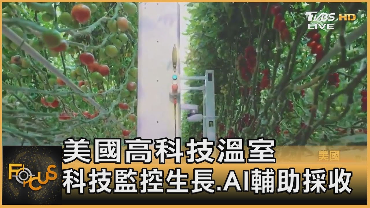 美國高科技溫室 科技監控生長、AI輔助採收