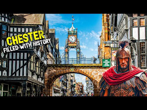 Chester Historic Wall City Cheshire England!!! Roman mphitheatre is 1000 years old Cathedral vanlife