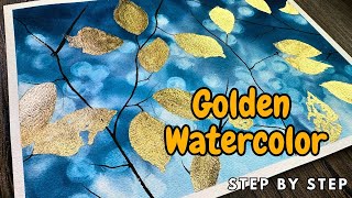 What's the BEST Way to Create GOLDEN Watercolor Leaves?