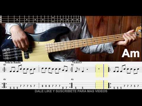 GRANDE Y FUERTE - MIEL SAN MARCOS | COVER BASS / BAJO - TAB, PARTITURA Y ACORDES