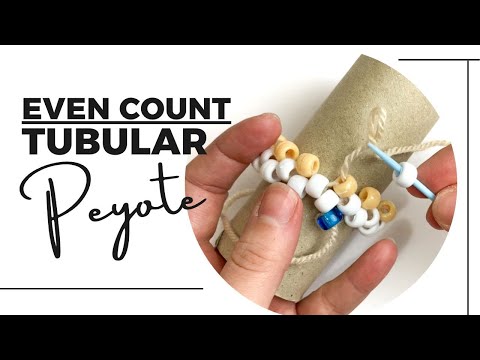 Tubular Peyote EVEN Count Stitch  - Beginners Tutorial { Using BIG BEADS }