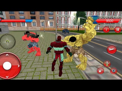 Flying Captain Hero Vs Red Hulk Vs Monster Vs Superman | Flying Captain Robot Laser Monster Battle