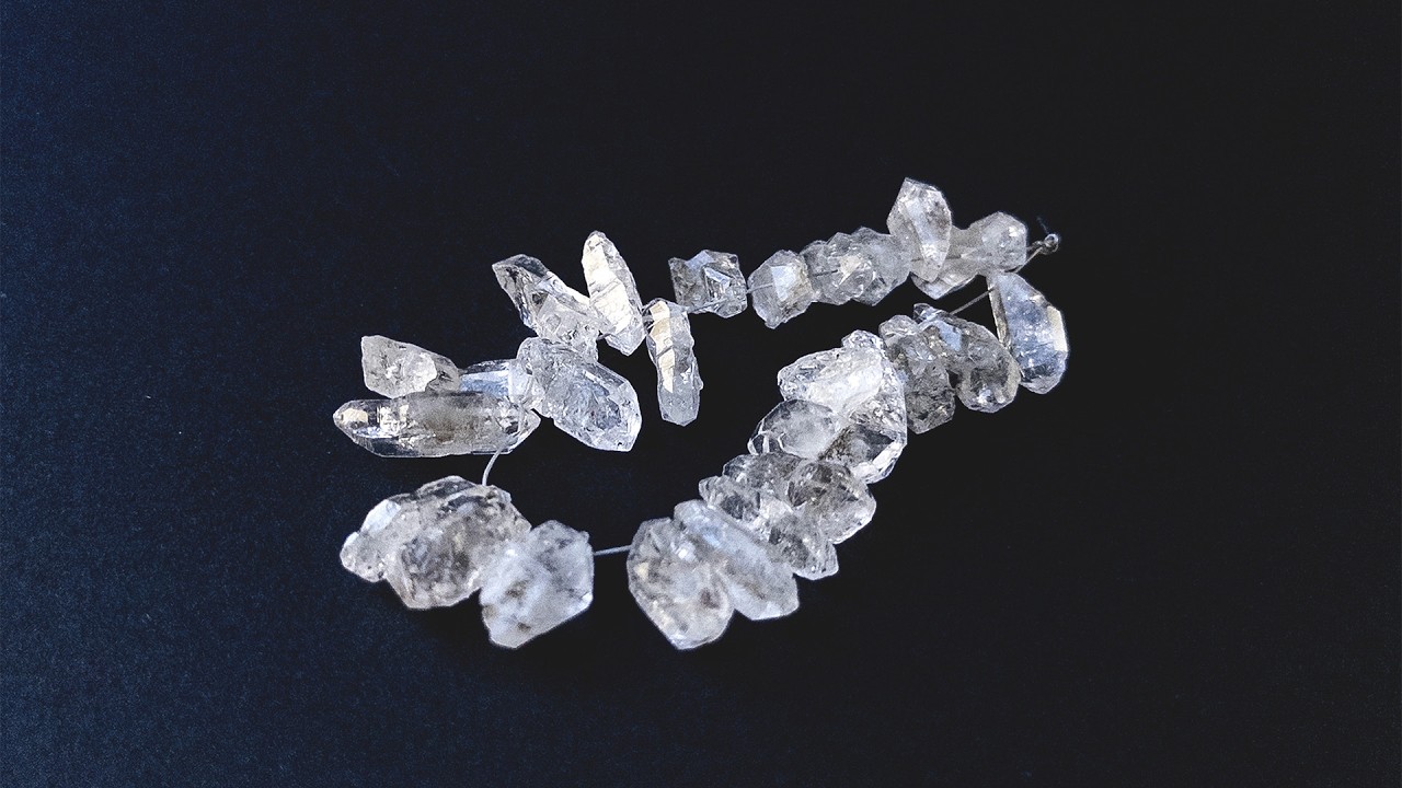 Herkimer Diamond | Drilled Rough | 6-7mm Bead Size | 26 Pieces | 86 Carats video