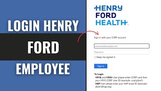 Henry Ford Employee Login | How to Login to Henry Ford Health Employee Portal 2025
