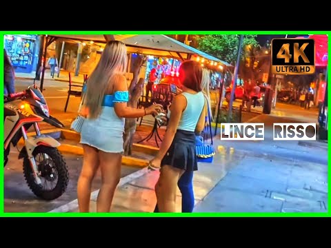 Exploring Risso / Night Walk Tour 4K UHD 2025 Lima Perú