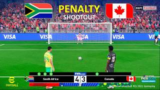 South Africa vs Canada - World Cup 2026 Penalty | Video Game Simulation eFootball PES 2021 South Africa vs Canada - World Cup 2026 Penalty | Video Game Simulation eFootball PES 2021