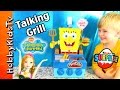 Talking SpongeBob Krabby Patty Grill Toy Review With HobbyKidsTV