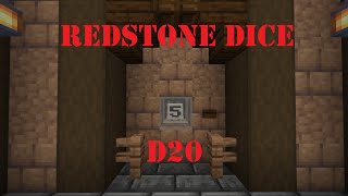 Minecraft Redstone Dice D20