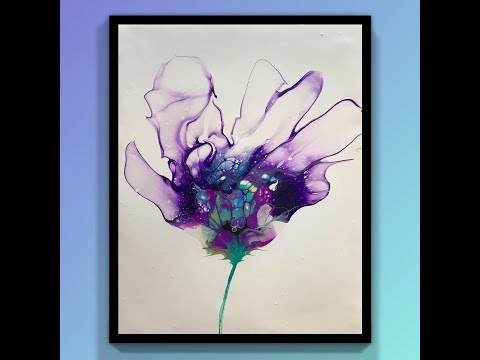 (667) Simplistic Bloom Pour ~ Acrylic Pouring ~ Fluid Art