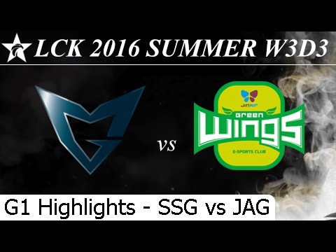 SSG vs JAG Game 1 Highlights + Damage - LCK Summer 2016 W3D3M3 Samsung Galaxy vs Jin Air Greenwings