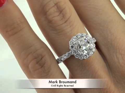 2.80ct Cushion Cut Diamond Engagement Anniversary Ring-Mark Broumand