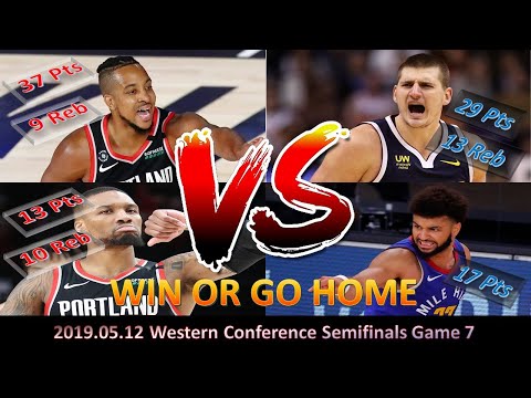 CJ McCollum + Damian Lillard VS Nikola Jokić + Jamal Murray - 2019 Western Conference Semifinals G7