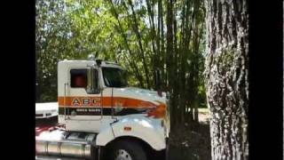 60' Semi Trailer Truck Stuck In Sharp Curve - And Solution!  interesting Video