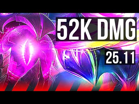 VEL'KOZ vs AKALI (TOP) | Comeback, 52k DMG | KR Master | 25.11