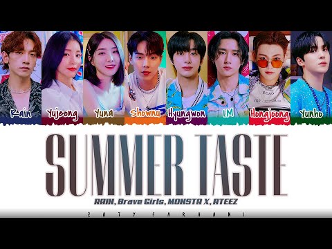 RAIN, MONSTA X, Brave Girls, ATEEZ - 'SUMMER TASTE' Lyrics [Color Coded_Han_Rom_Eng]