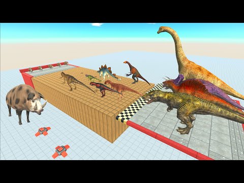 Dinosaur Run To eat Pig #3 - Animal Revolt Battle Simulator